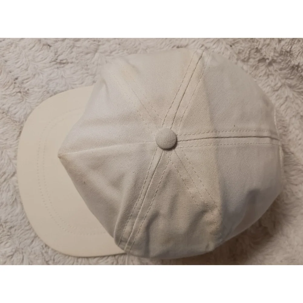 VTG East West Shrine Football Classic & Pageant Leather Strap Cap Bowl White USA